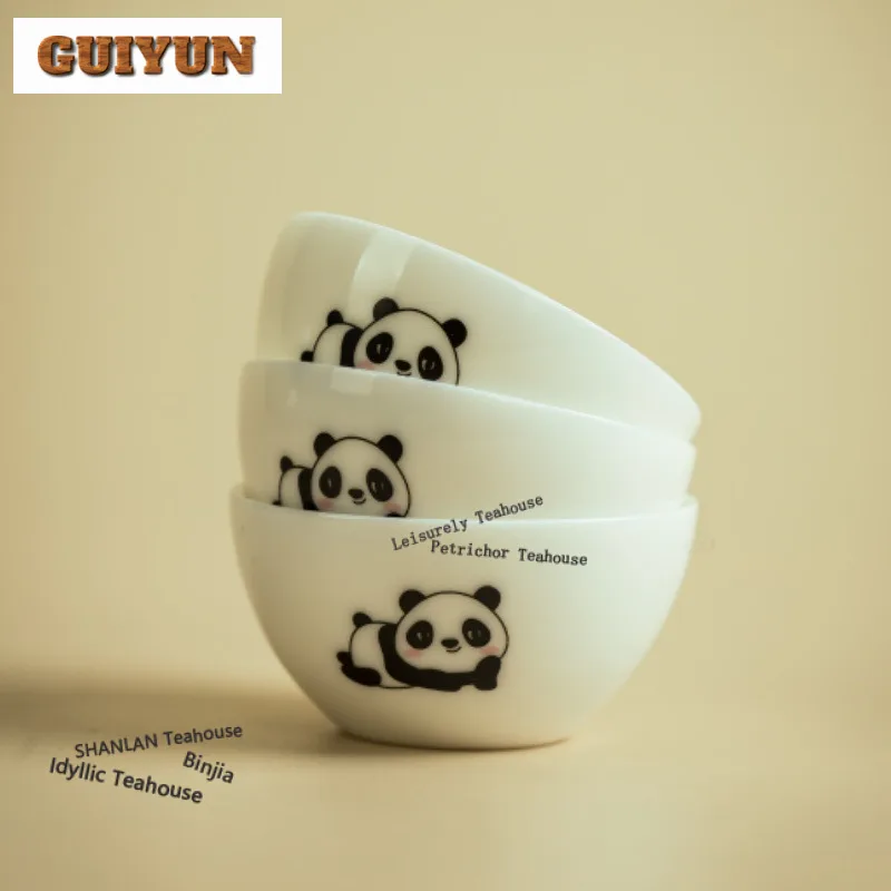 Panda Travel Tea Set Kit Elegant Teapot And Cup Set 1 Pot 3 Cups Tea Brewing Organizer Portable Picnic Tote Bag Supplies Craft