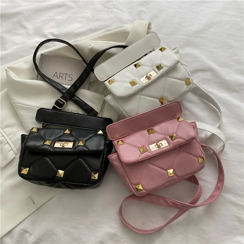 Handbags for Women Rivet Design Shoulder Bags Small Capacity Tote Lady Travel Top-handle Bag Pouch Phone Female Purses 2023