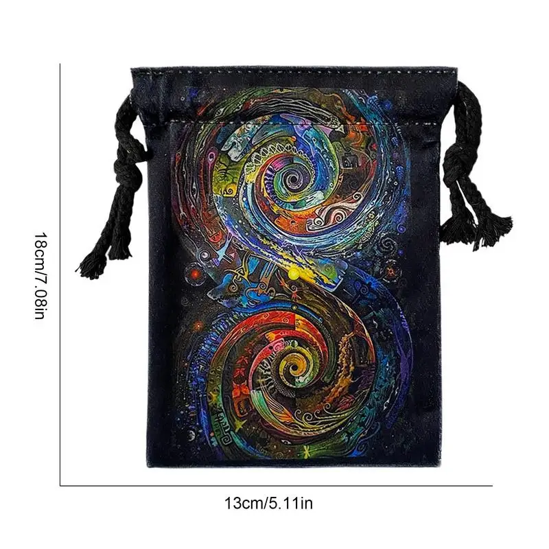 1pc 18x13cm Large Size Velvet Moon Phase Tarots Cards Storage Bag Jewelry Pouch Travel Cosmetic Gift Bag Hand Bag Coin Dice Bag