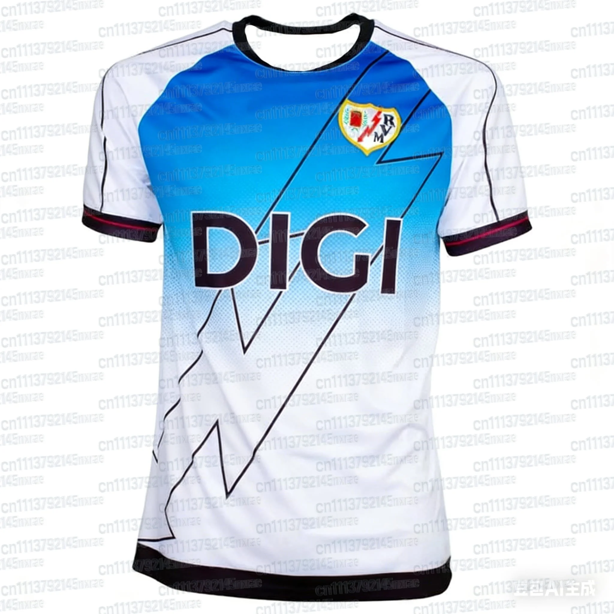 Neues Rayo Vallecano Heimtrikot T-Shirt Street Style Schnelltrocknendes Trainings-Fitness-Oberteil Lässige Sportbekleidung Tops Tees FamilyMatching – Detail 6