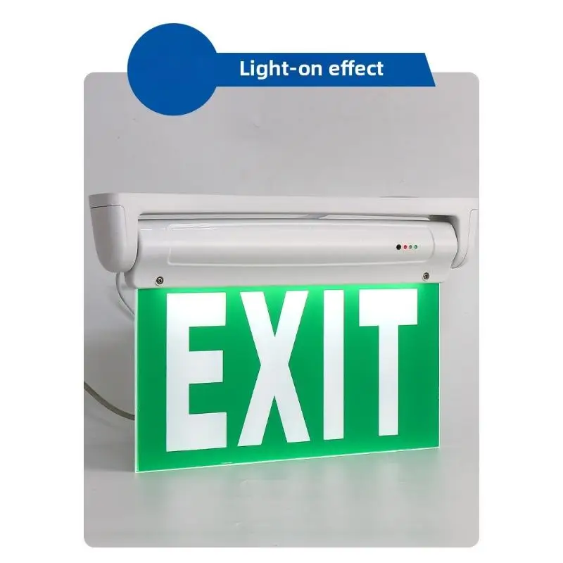 Three Proof Fire Emergency Lighting Stairs Corridors Emergency Evacuation Signs 85-265v Led Automatic Charging Emergency Lights