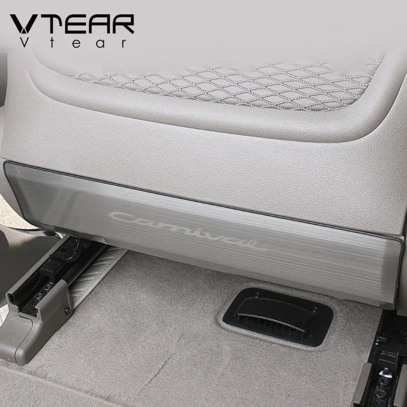 Vtear Child Anti-Kick Panel Cover Decoration Car Interior Details Seats Anti-Dirty Accessories Parts For Kia Carnival KA4 2022