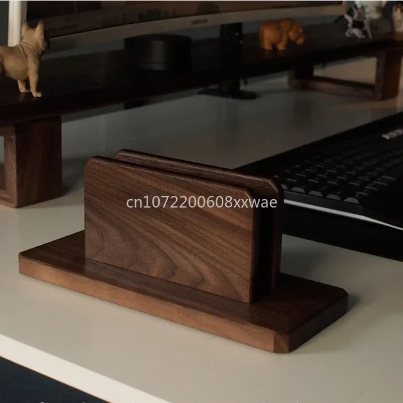 

Vertical bracket, computer stand, walnut vertical desktop storage base