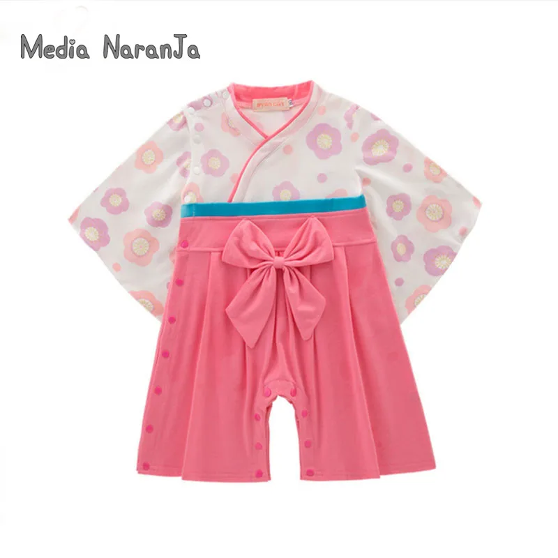 Kids Japanese Kimono Style  Baby Girls Boys 5 Types toddler Infant Cotton Jumpsuit Clothes Costume