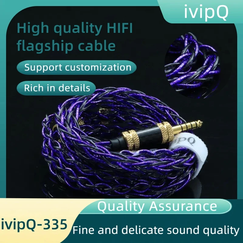 

ivipQ 335 HIFI Multi-Conductor Headphone Cable Upgrade Cable with 3.5mm/4.4mm For HD650 HD800 HIFIMAN ANANDA