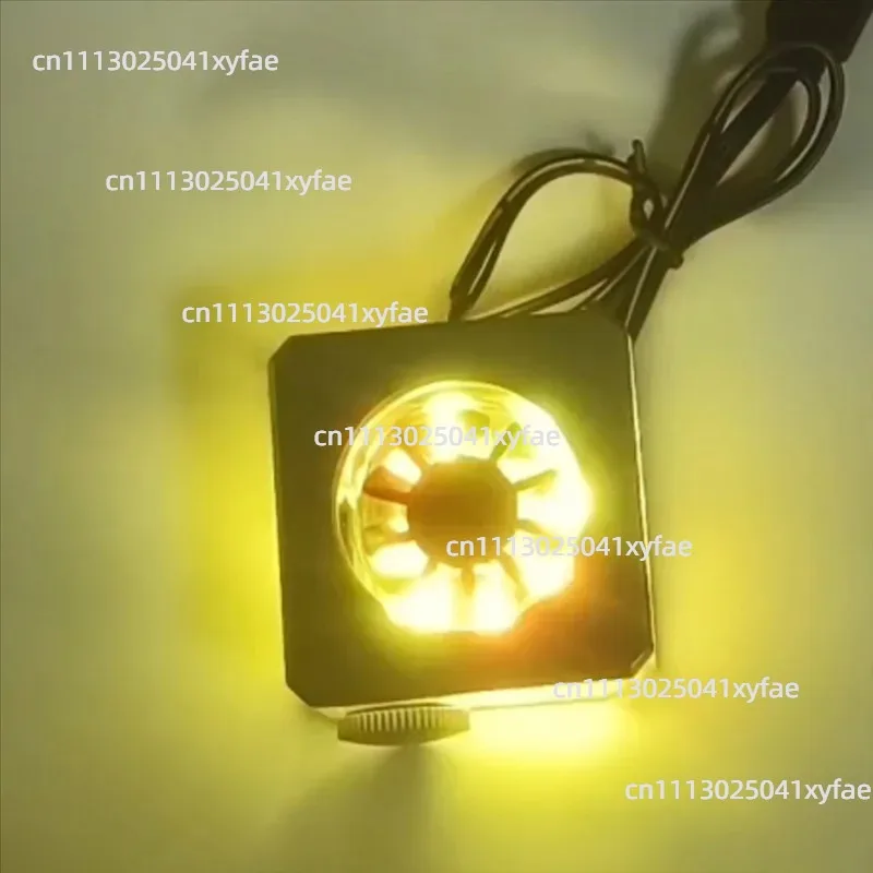 RGB Water Cooling Flow Meter, Black Digital Flow Gauge for PC Liquid Cooling System