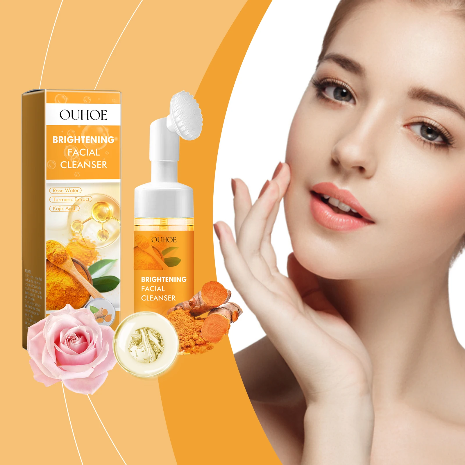 

Очищающее средство с куркумой для контроля жирности кожи, удаления черных точек, осветления и омоложения. Пенка для умывания, очищающая кожу от загрязнений.