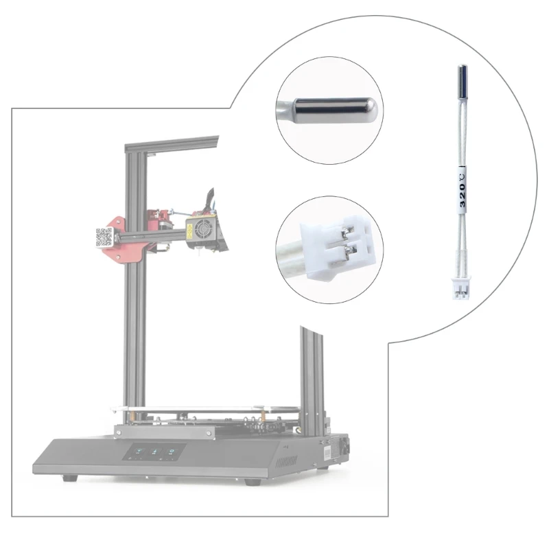 100K Thermistor for Accurate Temperature Sensing in 3D Printing for K1 Printer