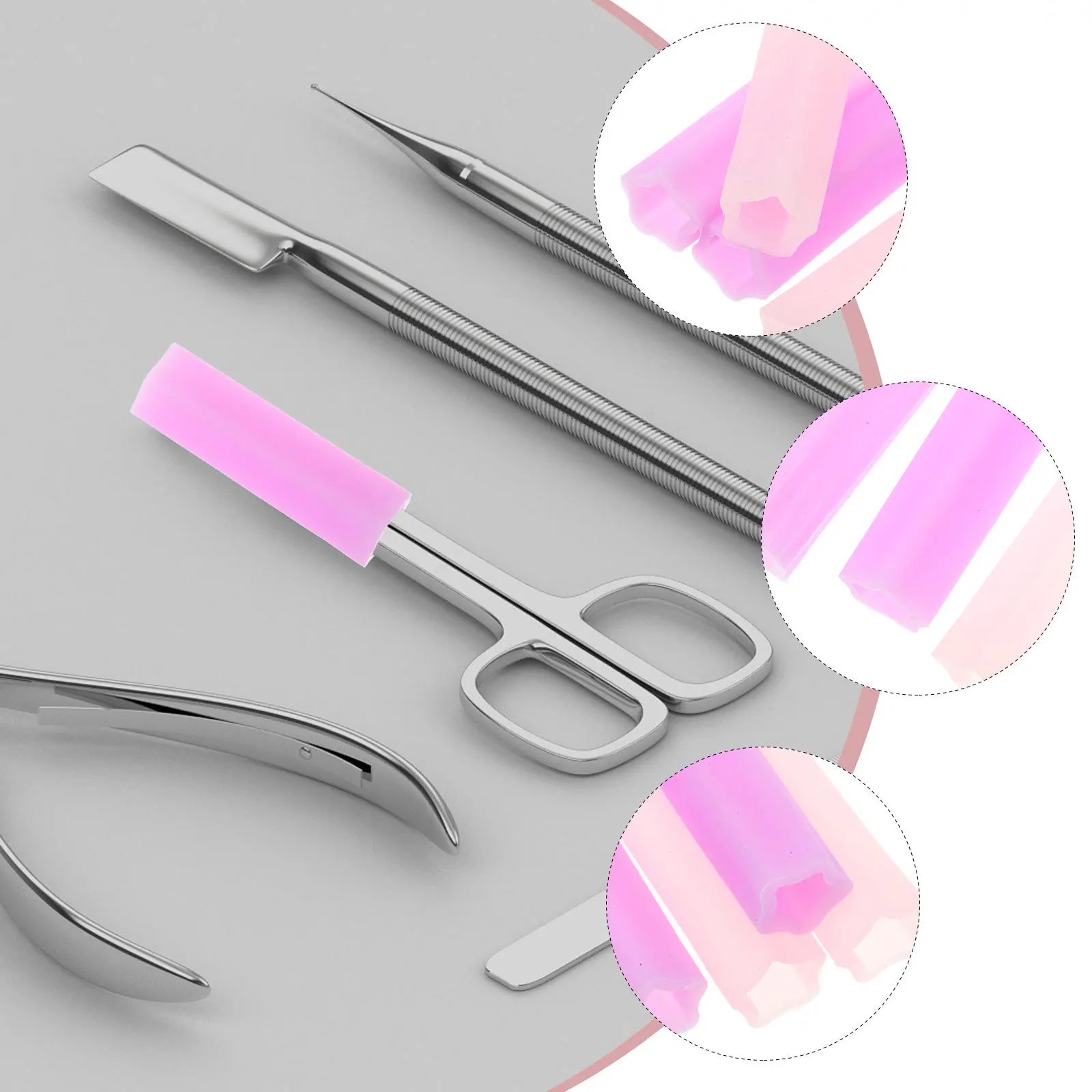 

4Pcs Scissors Protective Cover for Nail Tools Premium Plastic Nipper Sleeve 4x1.3x1.3cm Manicure Cuticle Scissor Cap Child Safe
