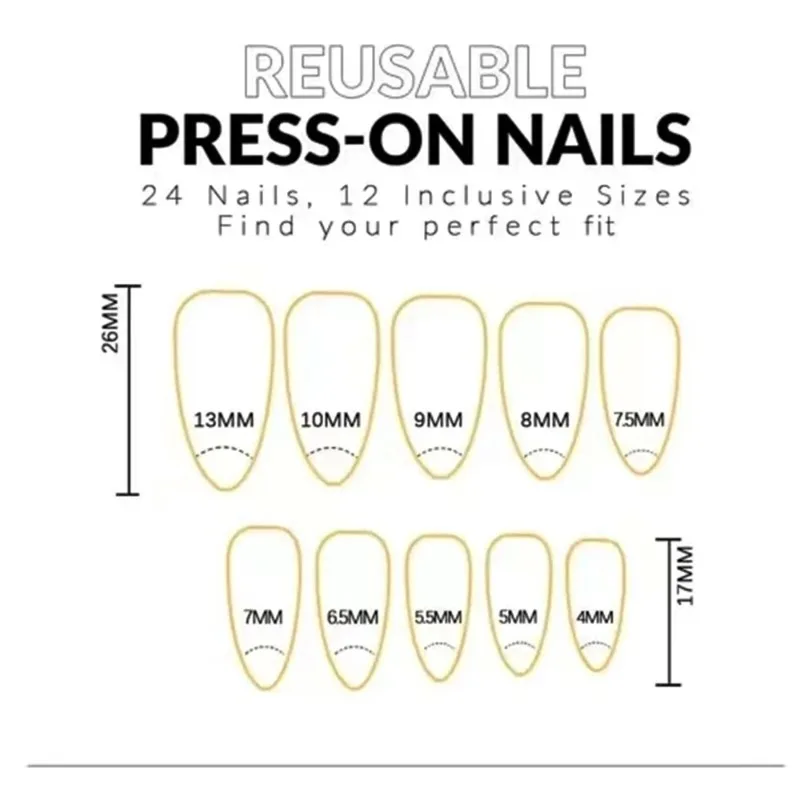 24 Stuks Lange T-vormige Dragen Nagel DIY Nail Art Franse Witte Lijn Naakte Kleur Nail Beauty Charm Sturen Jelly lijm en Wrijven 2030