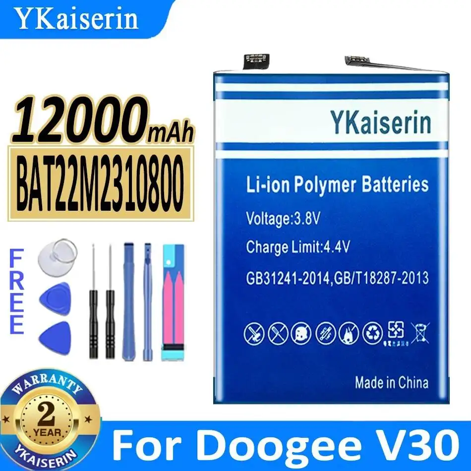 

Аккумулятор для мобильного телефона Doogee V30 V30T 12000 мАч, экологически чистый, BAT22M2310800, высокая совместимость