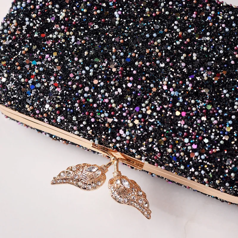 Red Bags for Women Elegant Wedding Evening Handbag Sequin Women Trend 2023 Purse Clutch Bling Luxury Designer Cross Body Bag