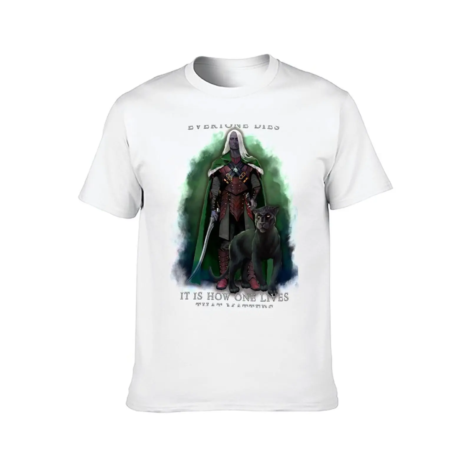 Drizzt Do'Urden Drow Fighter 138 تي شيرت تي شيرت للرجل جرافيك تي شيرت تي شيرت للرجل القطن الناعم تي شيرت