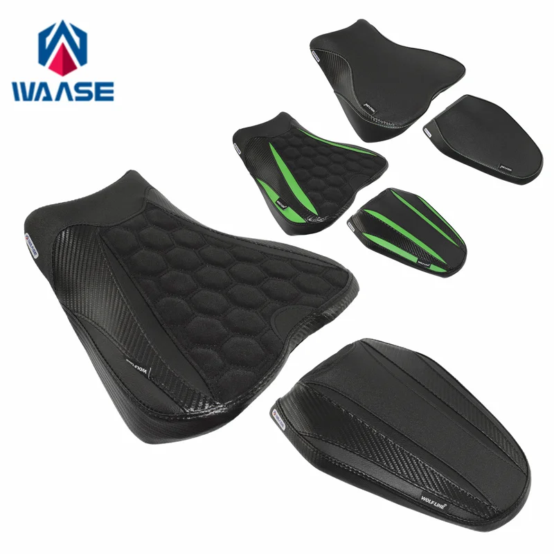 

waase For Kawasaki Ninja ZX-4R ZX-4RR ZX4R ZX4RR 2023 2024 Completes Front or Rear Solo Seat Cowl Cushion Pad Synthetic Leather