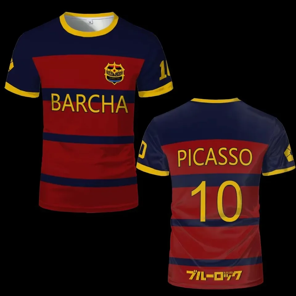 

New Anime Blue Lock Children's/Adult Shirt Men's Outdoor Sports Short Sleeved T-shirt Quick Drying Breathable Sweatshirt