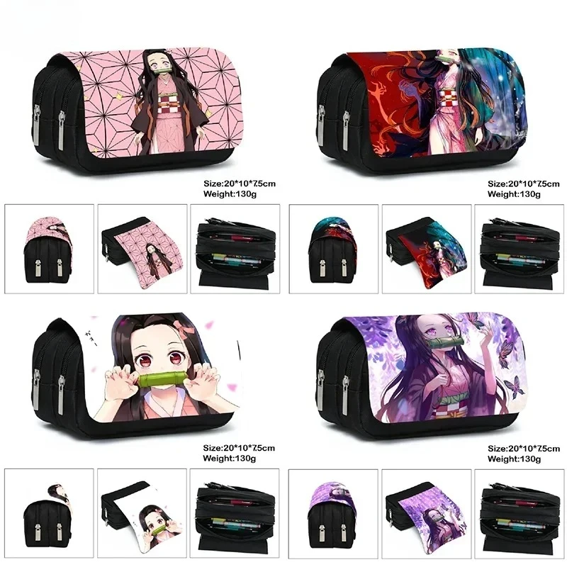 

Милый пенал с персонажами аниме-сериала «Клинок, рассекающий демонов»: Камадо Нэзуко, Кимэцу Но Яиба. Подарки для студентов и школьников, канцелярские принадлежности.