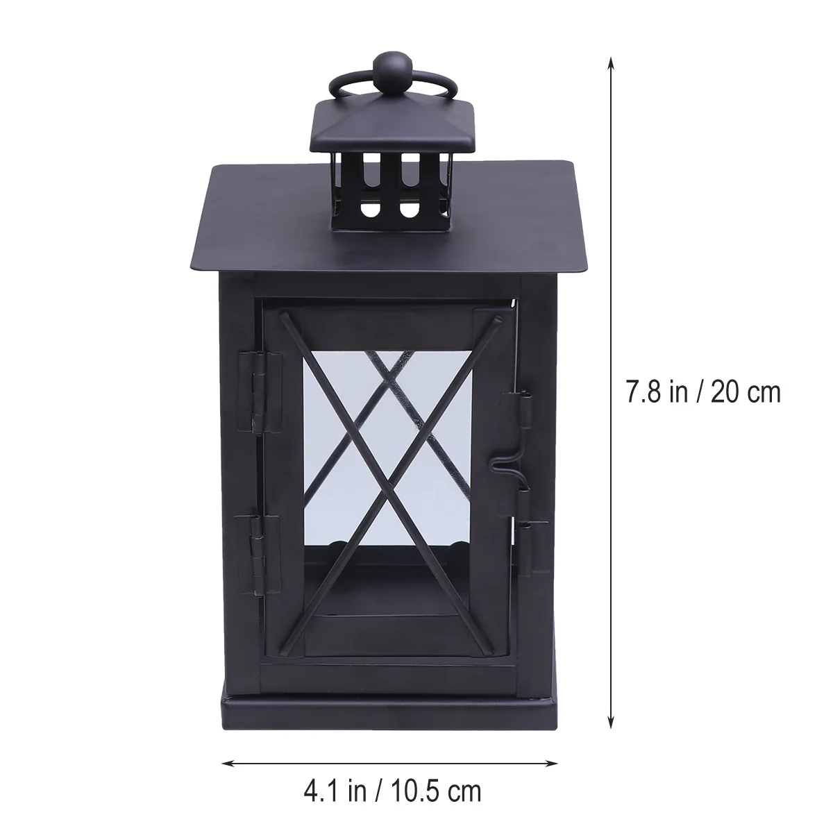 

European Style Vintage Black Windproof Lamp Indoor Home Bar Coffee Shop Decor Warm Ambience Mini LED Camping