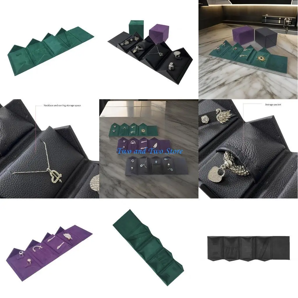 

HX6F Multifunctional Travel Jewelry Storage Holder Case Stylish Jewelry Organizers