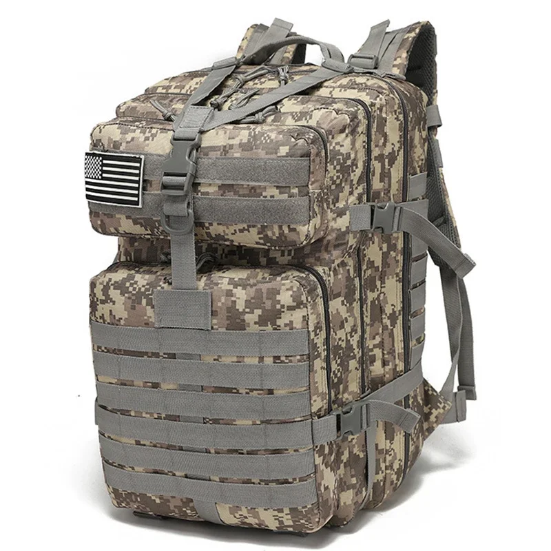 

Oxford Waterproof Multicolor Outdoor Hiking Tactical Fitness Bag 45L Tactical Backpack