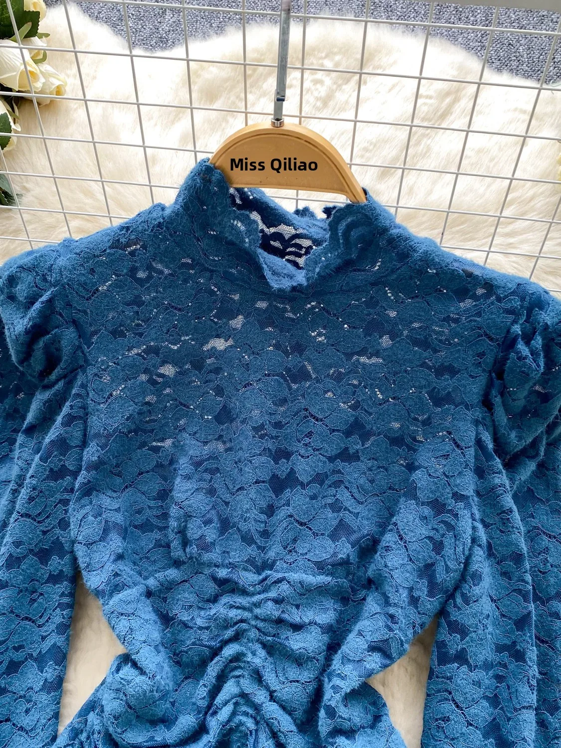 Ele Bubble Sve Fro irt Top in pizzo da donna Strato base snellente irt Versatile autunno Faion Court Sle Vestibilità ampia