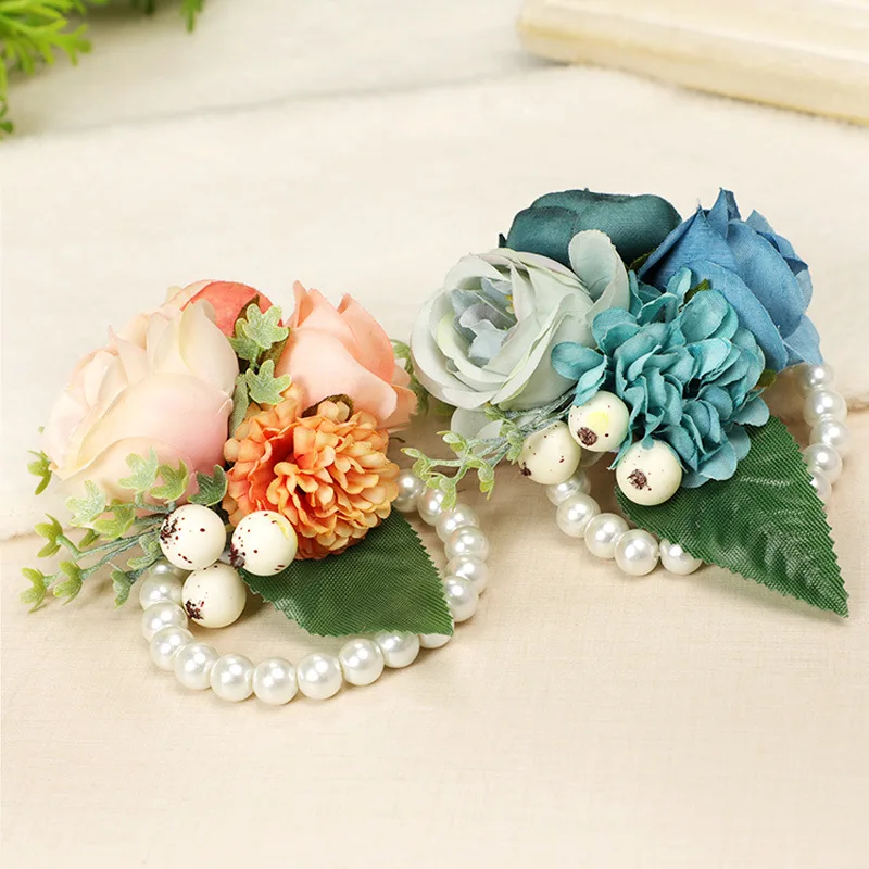 Nieuwe Stijl Stijl Stereoscopische Bloemen Bruids Pols Corsage/Bruidsmeisje Pols Corsage 1246