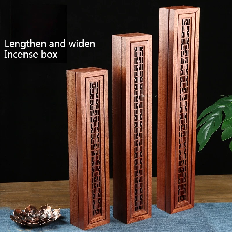 Lengthen Widen The Wooden Incense Burner Carved Hollowed-out Patterns Religious Air Purification Products Store Incense Sticks