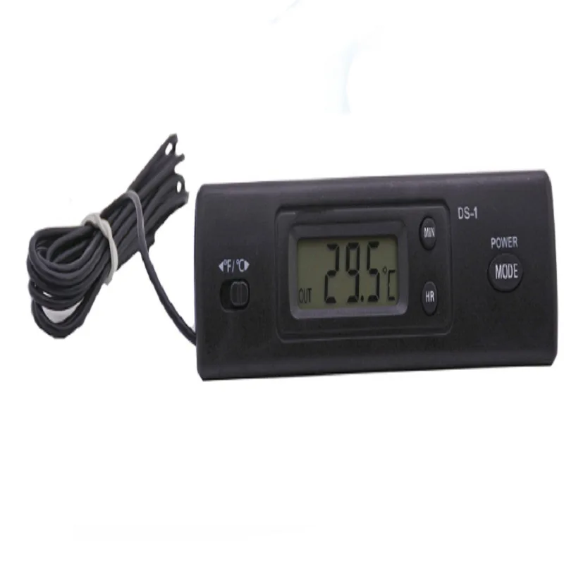 LCD Car Thermometer Clock C/F Temperature Sensor Controller Indoor Outdoor Thermostat with Car Probe