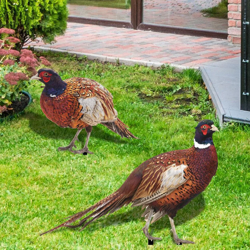 Pheasant Garden Decoration Chicken Yards Decorative Stake Sign Stakes Insert Emblems