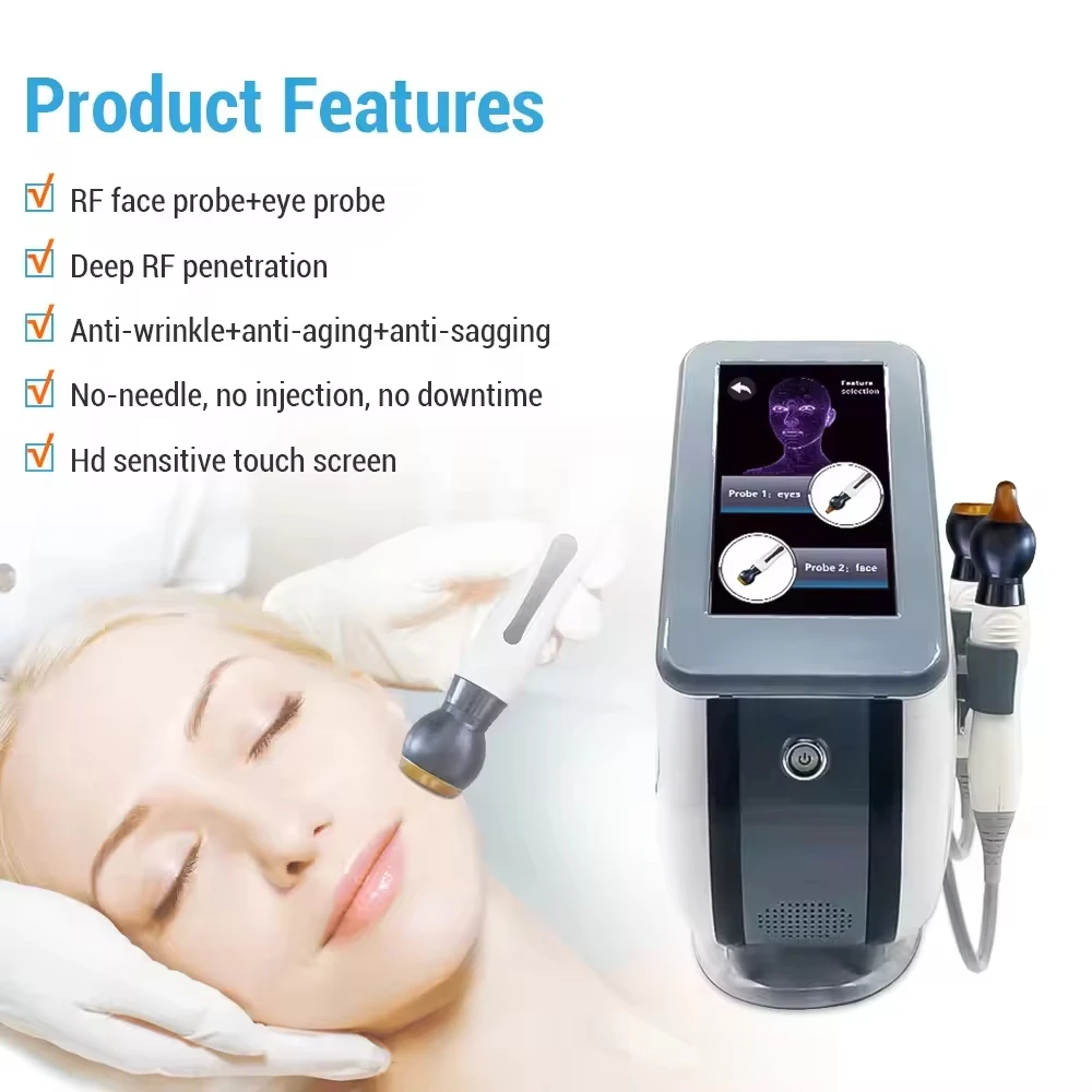 2024 New RF Facial Beauty Machine 2 IN 1 Face Lifting Eye Wrinkle Removal Skin Body Care Tightening Instrument Skin Rejuvenation