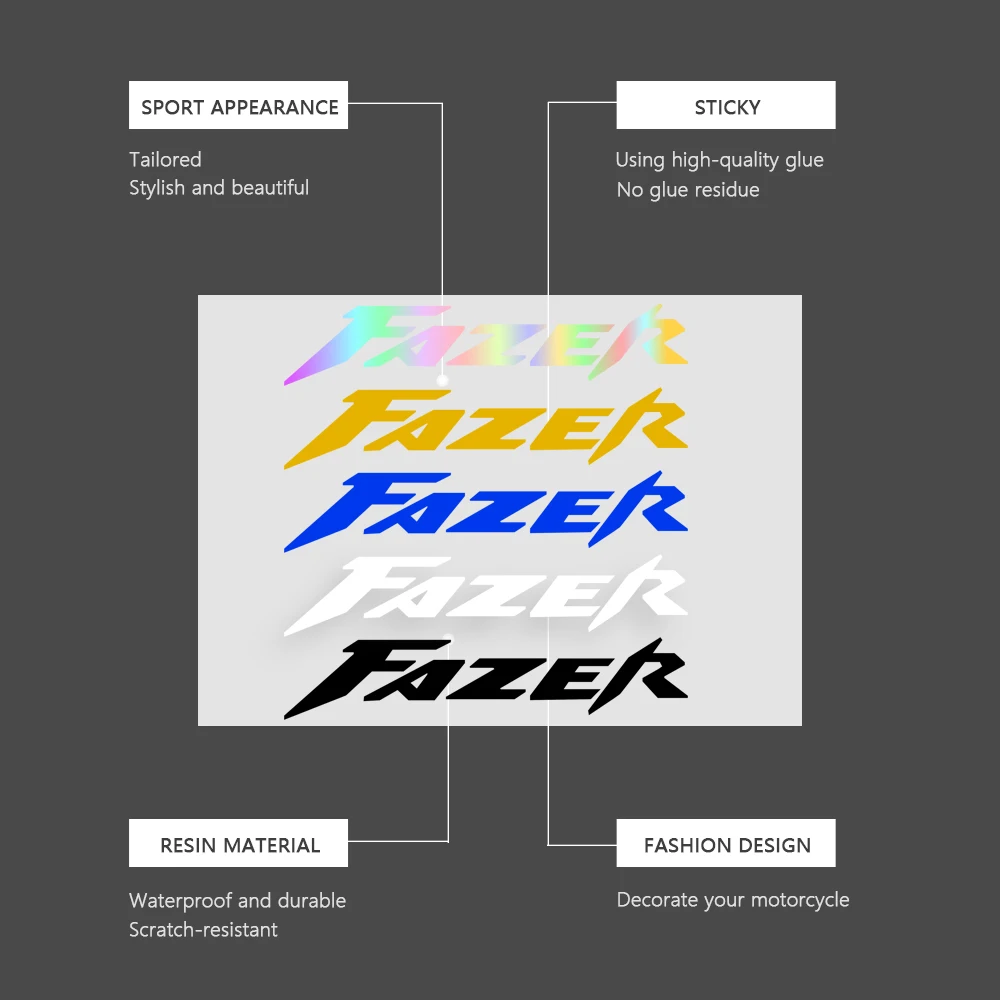 オートバイステッカー防水デカールFZ1 fazerヤマハFZ8 FZ6 fazer S2 FZ1S FZ6S FZ8Sアクセサリー2004-2015 2012 2013 2014