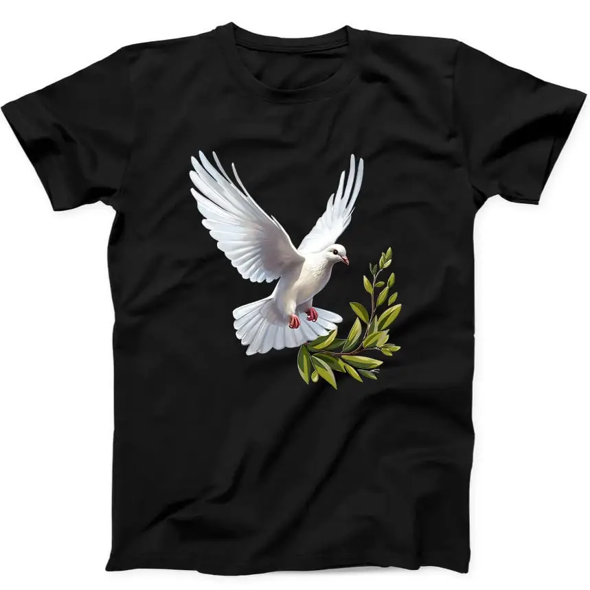 Pigeon Bird White Dove Peace Funny T Shirt Black 42