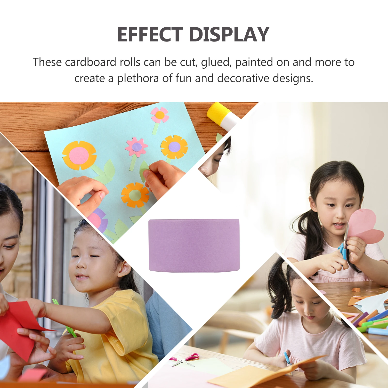 

25 Pcs Painting Paper Tube Art DIY Kraft Craft Supplies Toilet Tubes for Crafts Poster Cardboard