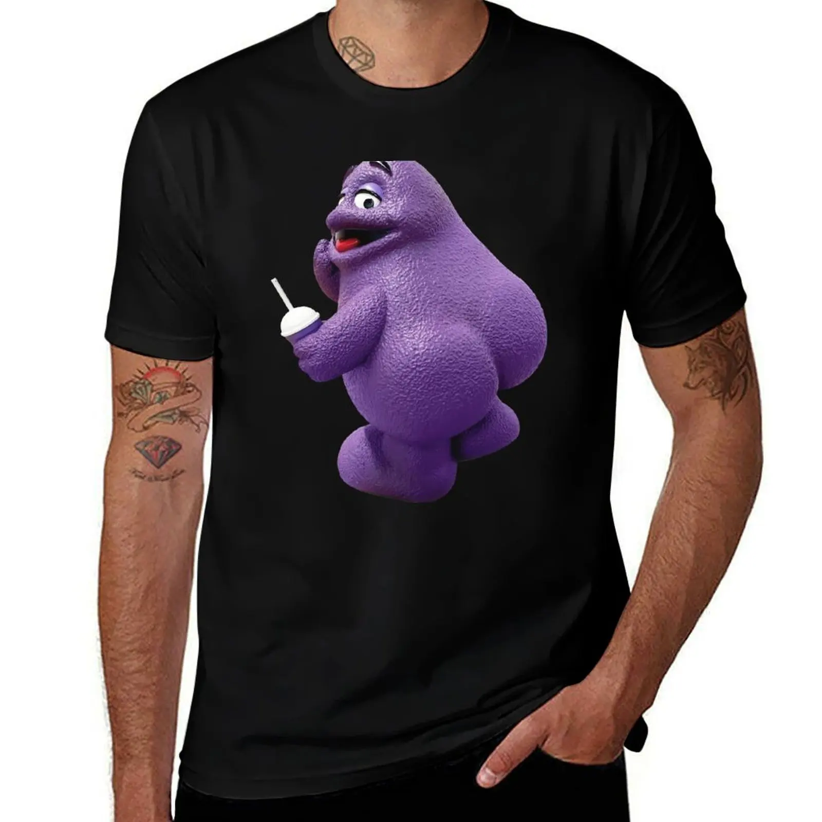 

Grimace Funny T-Shirt Sweat Resistant Workout Tee Shirt