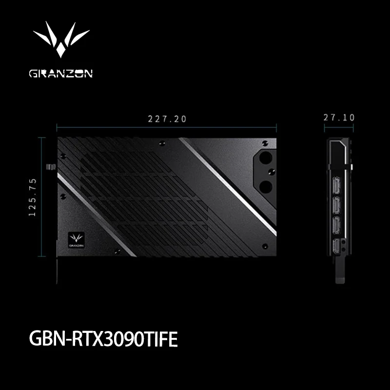 Blok chłodzenia GPU Granzon GBN-RTX3090TIFE do karty graficznej NVIDIA RTX 3090TI Founders Edition z chłodzeniem wodnym / Gęste kanały wodne