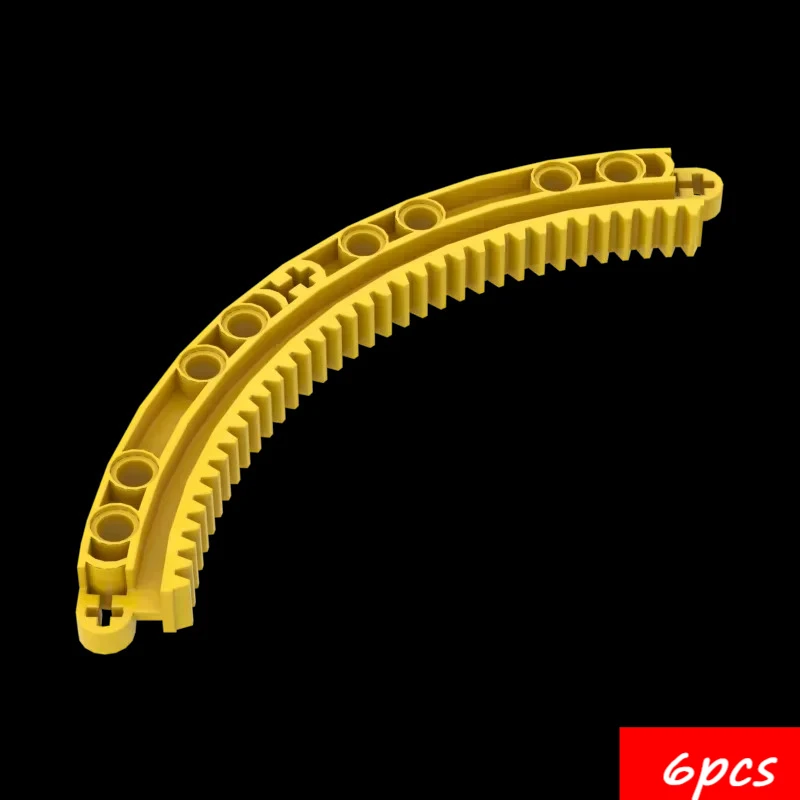 6PCS High-Tech Montieren Partikel 24121 11X11X2 Biegen Getriebe Rahmen Bausteine Kit Austauschbare Teil Spielzeug für Kinder Geschenke