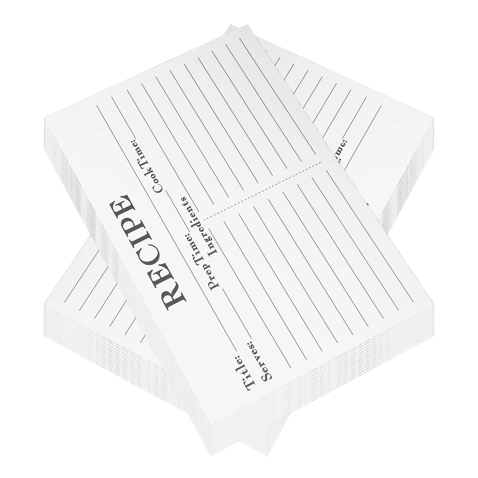 

50Pcs Blank Recipe Cards Wedding Bridal Shower Detailed Recording Portable Kitchen Accessories Keepsake Memories