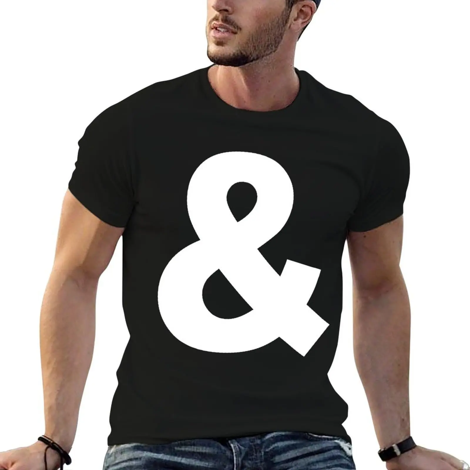 

shirt - Ampersand shirts man summer Streched man prints t Tees shirts funny Arial T-Shirt t Black t with