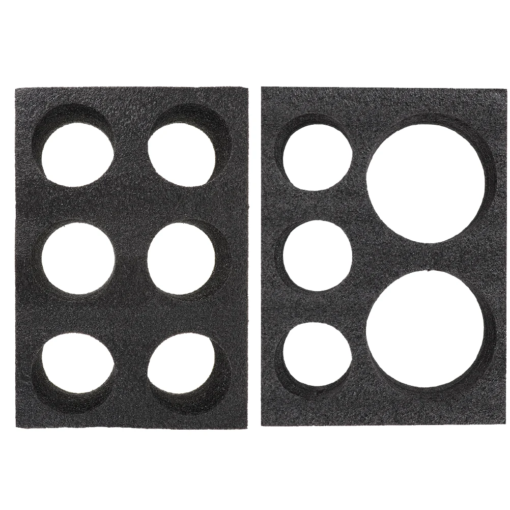 

2 pcs Pearl Cotton Cup Holder Black 5 Hole 6 Hole Beverage Tray Leakproof Drink Carrier for Coffee Milk Tea Takeout Reusable Cup
