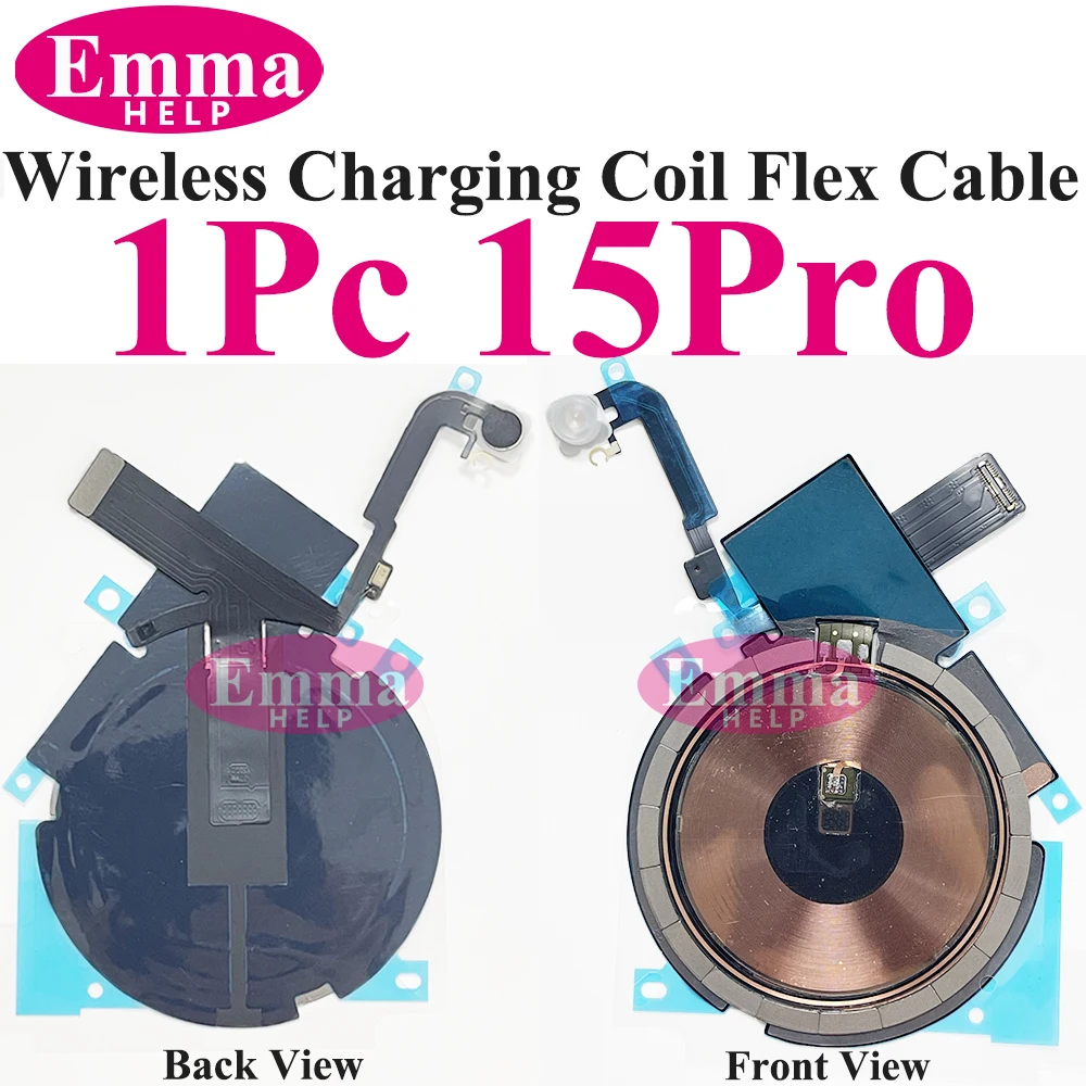 EmmaHelp 1 szt. Cewka ładowania bezprzewodowego z panelem regulacji głośności i lampy błyskowej do iPhone 13 Pro Max 16 14 15 8 Plus XR — zdjęcie produktu 5