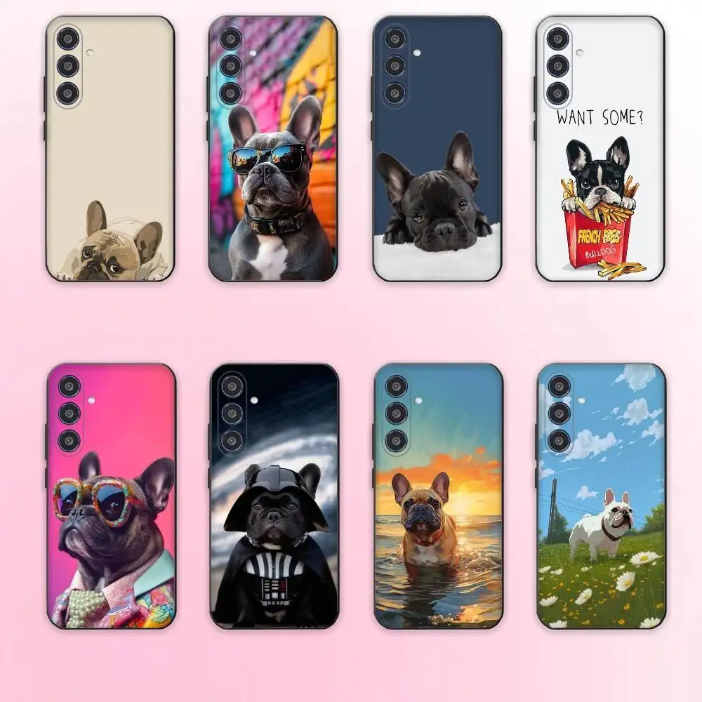 

Dog Funny French Bulldog Phone Case For Samsung Galaxy A73,A72,A71,A70,A53,A52,A51,Others Soft Black Cover