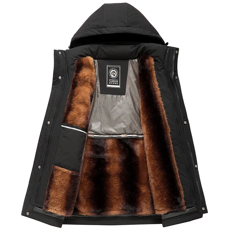 Gorasion homens inverno destacável com capuz algodão acolchoado jaquetas engrossado simples casaco quente roupas masculinas caminhada ao ar livre inverno