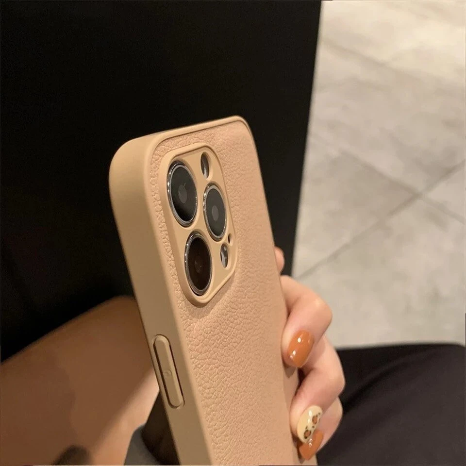Personalise Initials Name Letters Leather PU Phone Case For iPhone 17 16 15 14 13 12 11 Pro Max XR 7 8 Plus Luxury Plain Cover