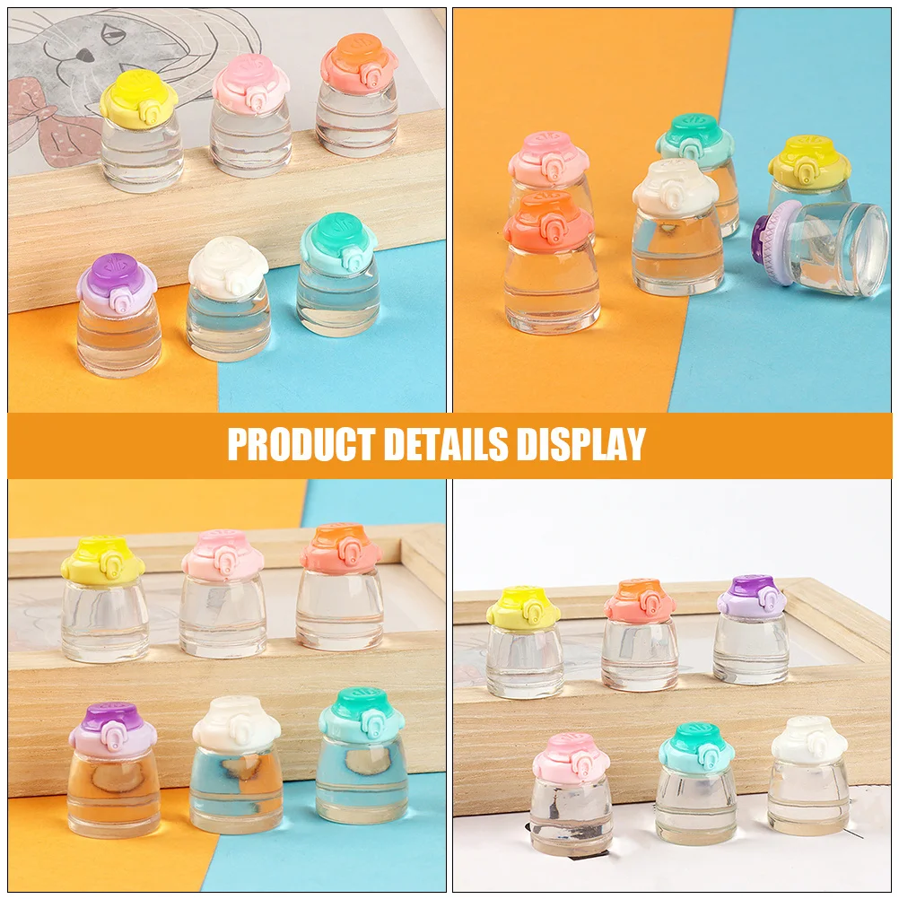 

12 шт., бутылка из смолы для аксессуаров, мини-украшение для дома, кухонные бутылки для дома, набор украшений для сцены