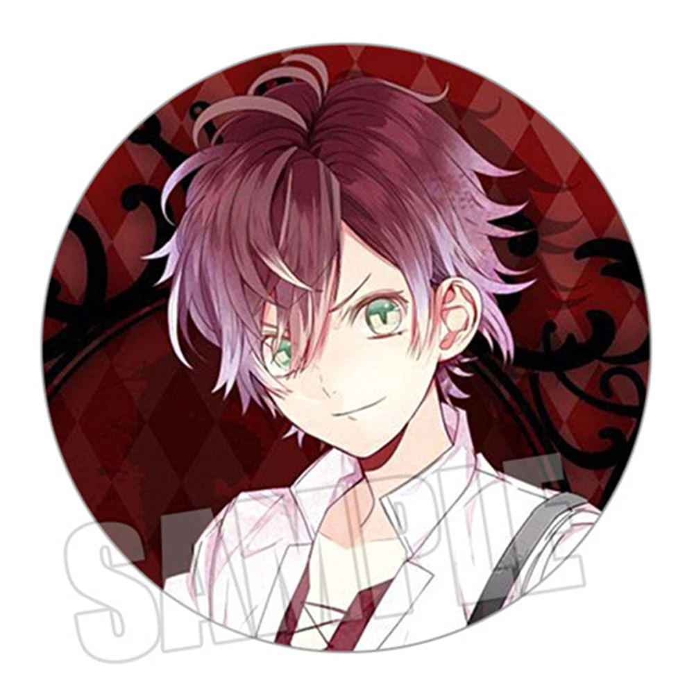 58mm Game DIABOLIK LOVERS Haunted dark bridal Cosplay COSTUME Badge Pin SPTE Tinplate Brooch Porp Gilf﻿