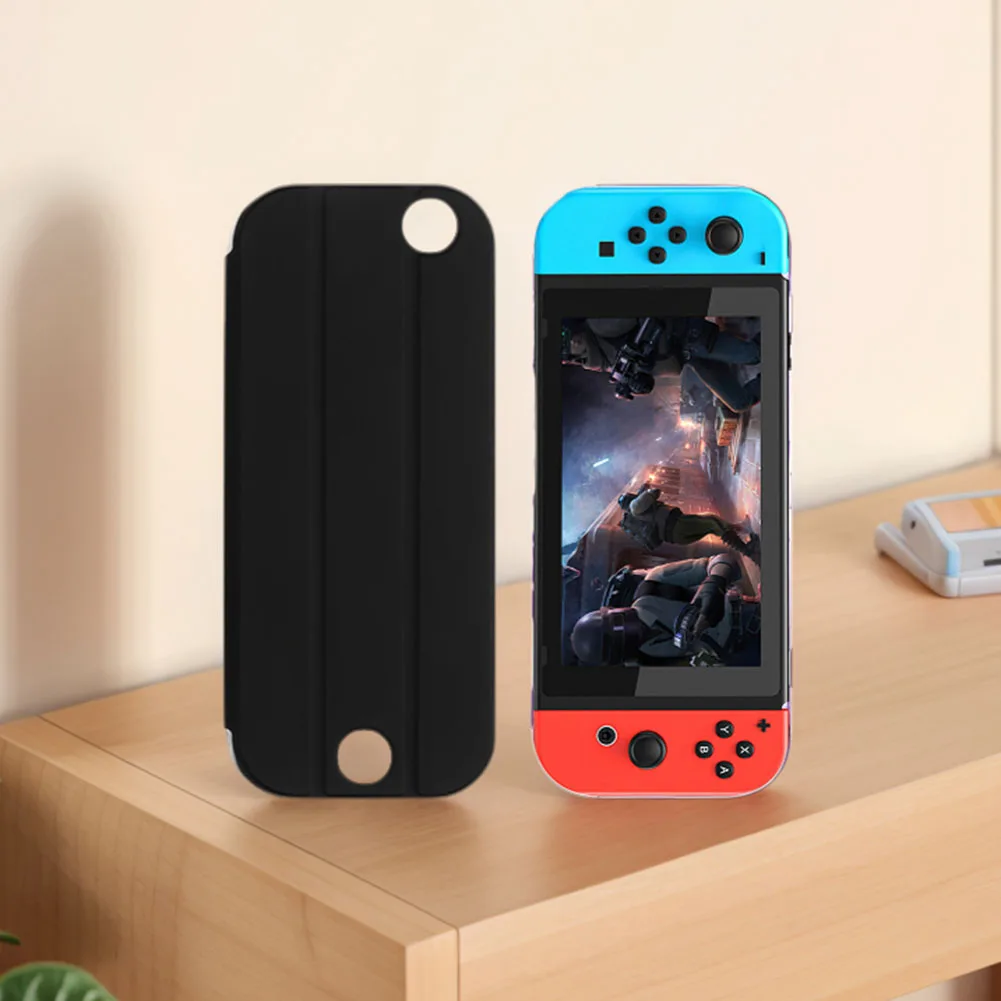 닌텐도 스위치2용 플립 커버 보호 케이스 긁힘 방지 커버 스킨(블랙)