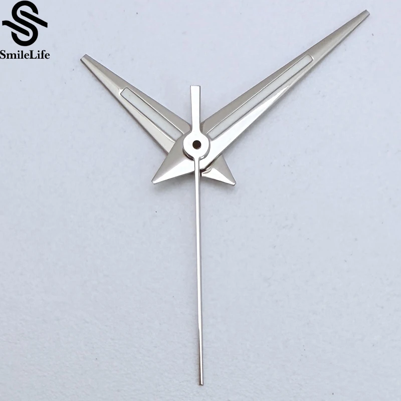 SmileLife NH35 lancette dell'orologio in argento lucido verde luminoso adatto al Giappone NH35/NH35A movimento automatico accessori per orologi meccanici