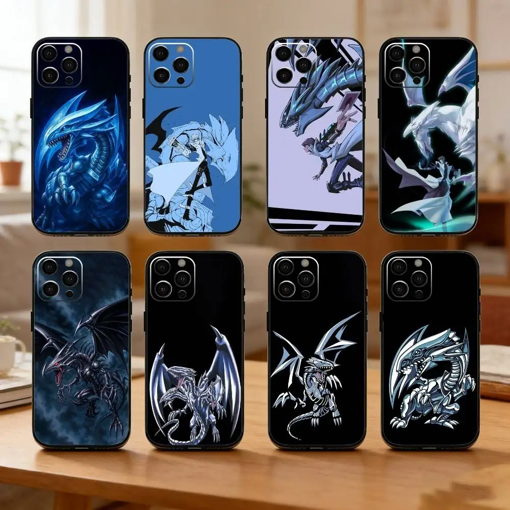 

Game B-Blue Eyes W-White D-Dragon Phone Case For iPhone17,16,15,14,13,12 Plus,Max Soft Silicone Black Cover