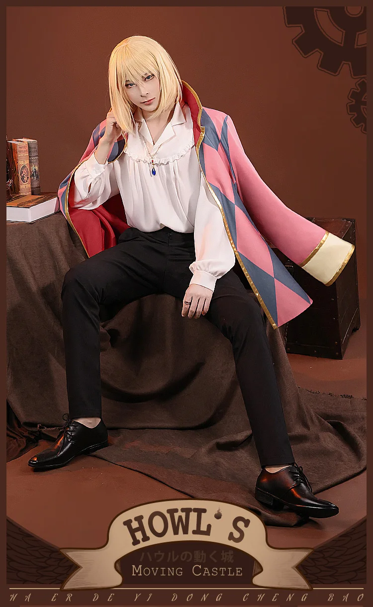 Irelia H Store Anime Cosplays Howl's Moving Castle Howl Cosplay Costume Coat shirt Pants Daily Dress Halloween Costumes