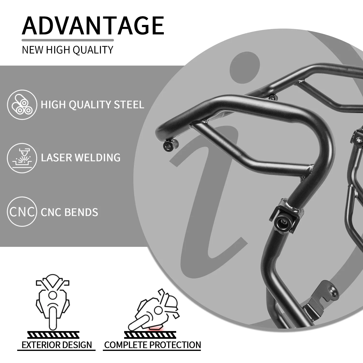 ADV160 Motorcycle Stunt Cage Engine Guard Highway Crash Bar Bumper For Honda ADV 160 2023 2024 2025 Frame Protector Accessories