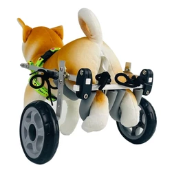 Disability Pet Dog Wheelchair Hind Limb Booster Aluminum Alloy Cart Teddy Golden Hair Hind Leg Assistance Exercise Brace Walker